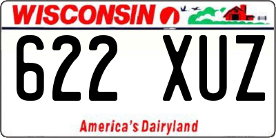 WI license plate 622XUZ