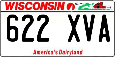 WI license plate 622XVA