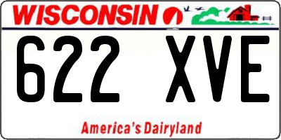 WI license plate 622XVE