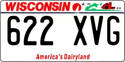 WI license plate 622XVG