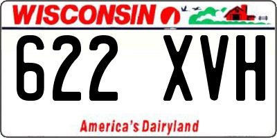 WI license plate 622XVH