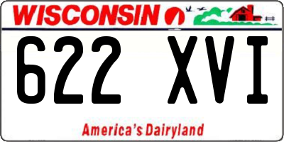 WI license plate 622XVI