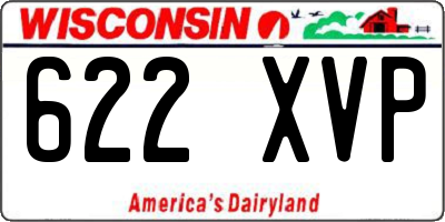 WI license plate 622XVP