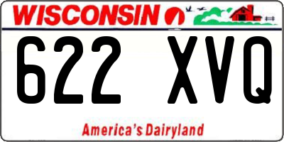 WI license plate 622XVQ