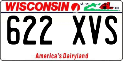 WI license plate 622XVS