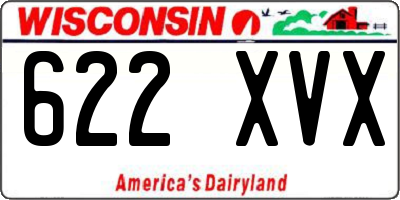 WI license plate 622XVX