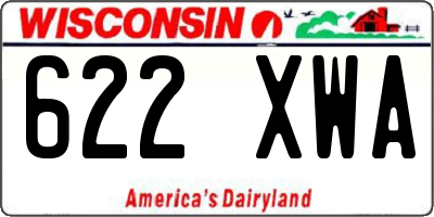 WI license plate 622XWA