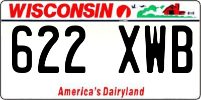 WI license plate 622XWB