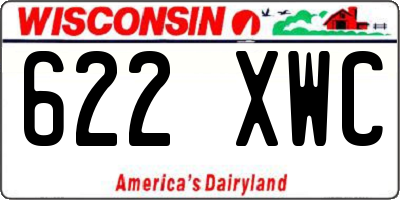WI license plate 622XWC