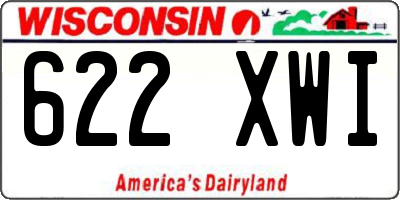 WI license plate 622XWI