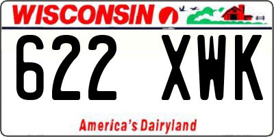 WI license plate 622XWK