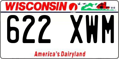 WI license plate 622XWM
