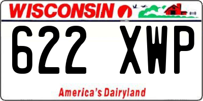 WI license plate 622XWP