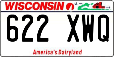 WI license plate 622XWQ