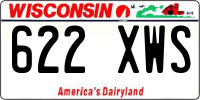 WI license plate 622XWS