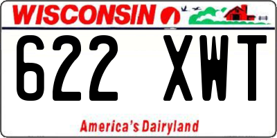 WI license plate 622XWT