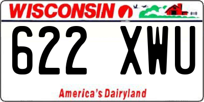 WI license plate 622XWU