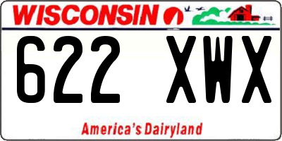 WI license plate 622XWX