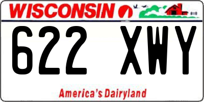 WI license plate 622XWY