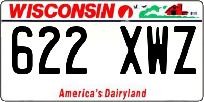 WI license plate 622XWZ