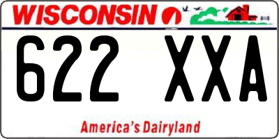 WI license plate 622XXA