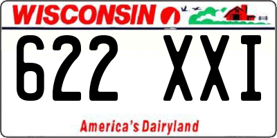 WI license plate 622XXI