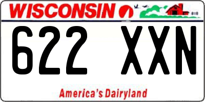 WI license plate 622XXN