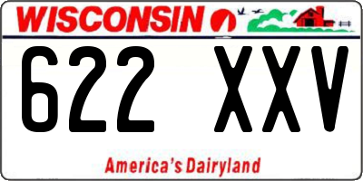 WI license plate 622XXV