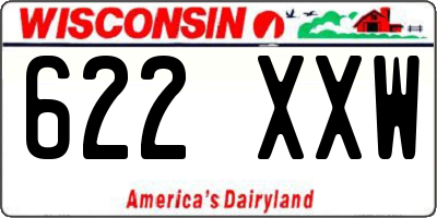 WI license plate 622XXW