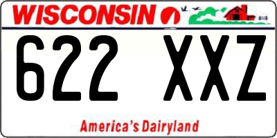 WI license plate 622XXZ