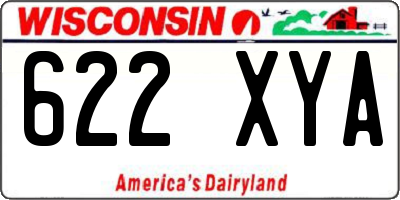 WI license plate 622XYA
