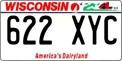 WI license plate 622XYC