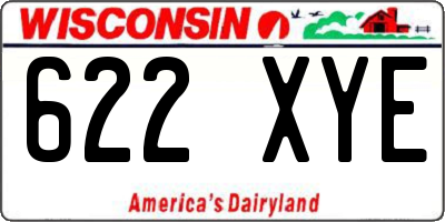 WI license plate 622XYE