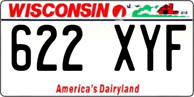 WI license plate 622XYF