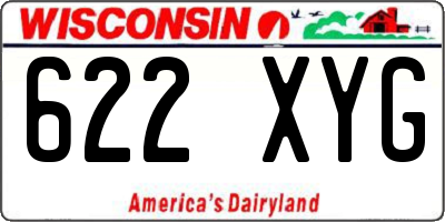 WI license plate 622XYG