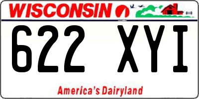 WI license plate 622XYI