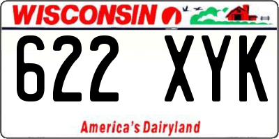 WI license plate 622XYK