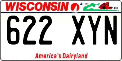 WI license plate 622XYN