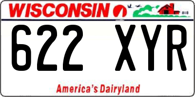 WI license plate 622XYR
