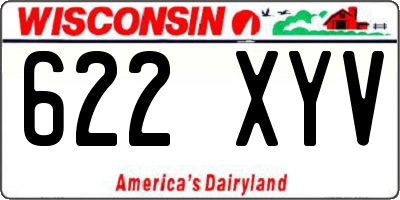 WI license plate 622XYV