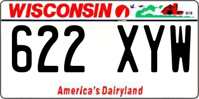 WI license plate 622XYW