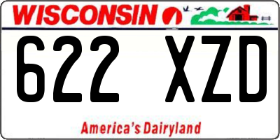 WI license plate 622XZD