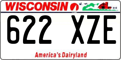 WI license plate 622XZE