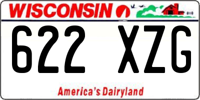 WI license plate 622XZG