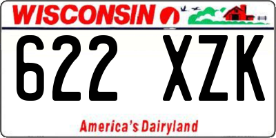 WI license plate 622XZK