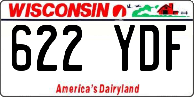 WI license plate 622YDF