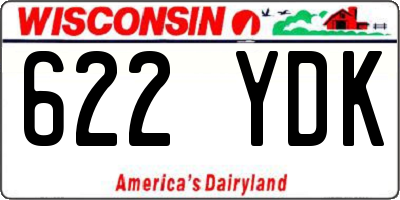 WI license plate 622YDK