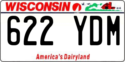 WI license plate 622YDM