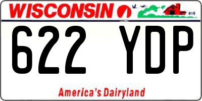 WI license plate 622YDP