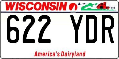 WI license plate 622YDR